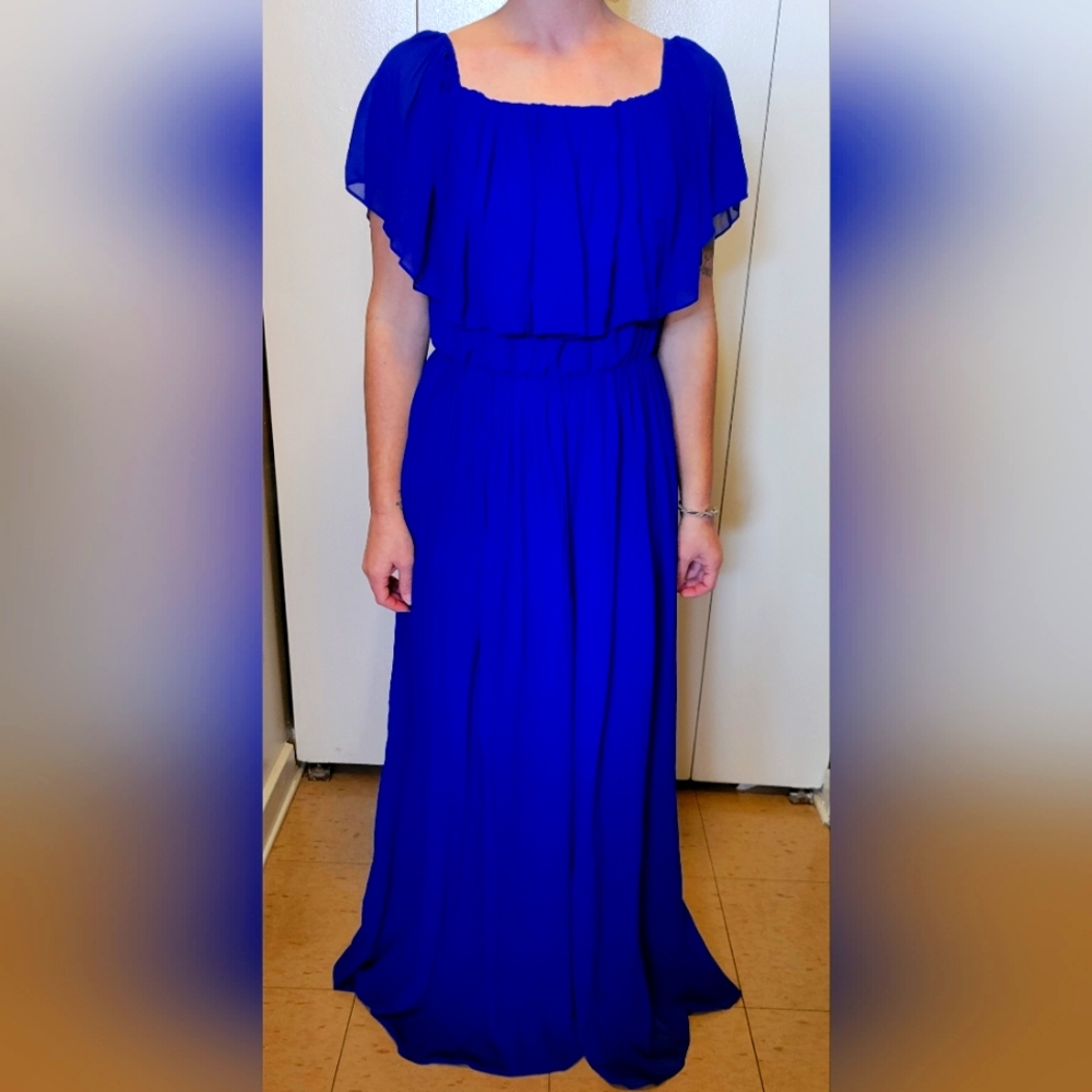 Rebecca B floorlength royal blue maxi